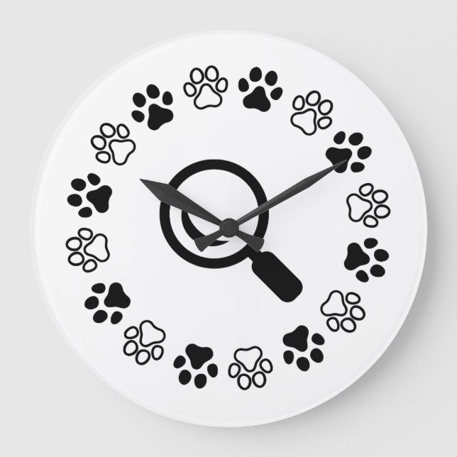 Relógio Grande Cachorro, encontrar pufe (Frente)