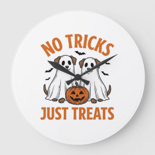 Relógio Grande Cachorro Fantasma Engraçado Halloween Sem Pegadinh