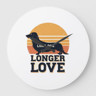 Relógio Grande Cachorro Longo Amor Mais Longo Vintage Dachshund P