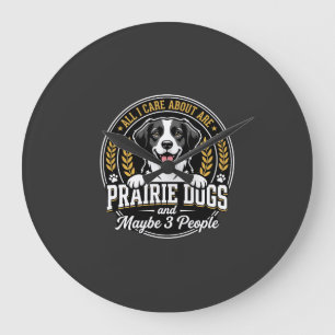 Relógio Grande Cães da pradaria talvez 3 pessoas design
