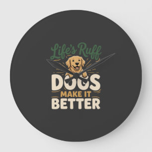 Relógio Grande Cães Engraçados Tornam Tudo Melhor