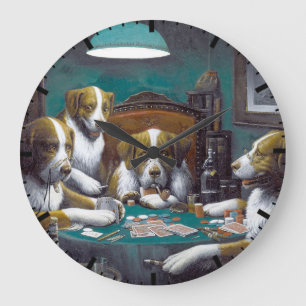 Relógio Grande Cães Jogando Poker Cassius Marcellus Coolidge 1894