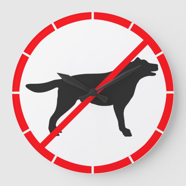 Relógio Grande Cães Proibidos! (Frente)