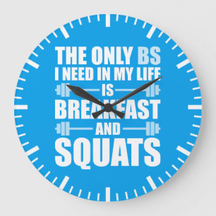 Relógio Grande Café da Manhã e Quadrados - Workout de Construção 