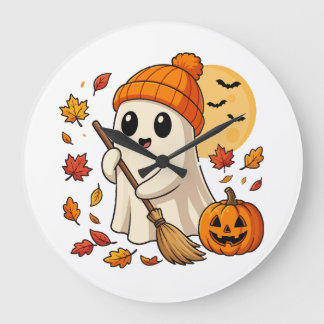Relógio Grande Café de Fantasma de Halloween Abóbora Sazão Assust