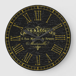 Relógio Grande Café do francês do olhar do vintage