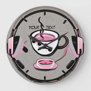 Relógio Grande Café e música modernos