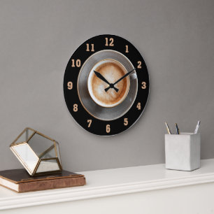 Relógio Grande Café Latte Clock