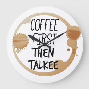 Relógio Grande Café Primeiro Fale Sobre Chifres De Mug