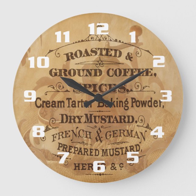 Relógio Grande Café Vintage e cozinha exclusiva russa (Frente)