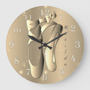 Relógio Grande Calçados Bronzy Balé Toe com Nome