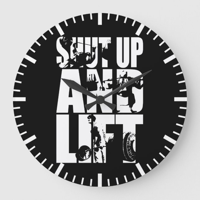 Relógio Grande Cale-Se E Levante - Motivação Do Workout Gym (Frente)