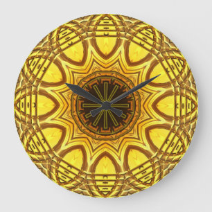 Relógio Grande Caleidoscópio Art 8 Wall Clocks e opções numér