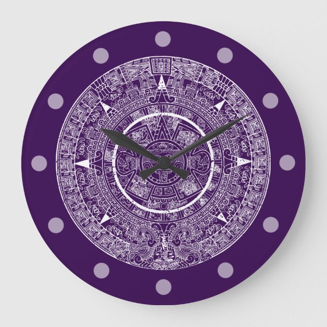 Relógio Grande Calendário maia do Aztec Sun Stone mexicano 3 (Frente)