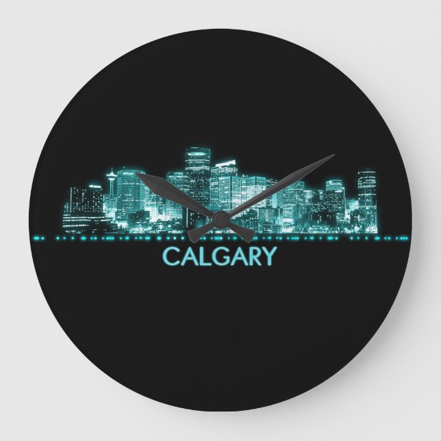 Relógio Grande Calgary Skyline (Frente)