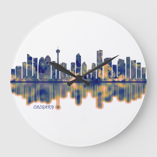 Relógio Grande Calgary Skyline (Frente)