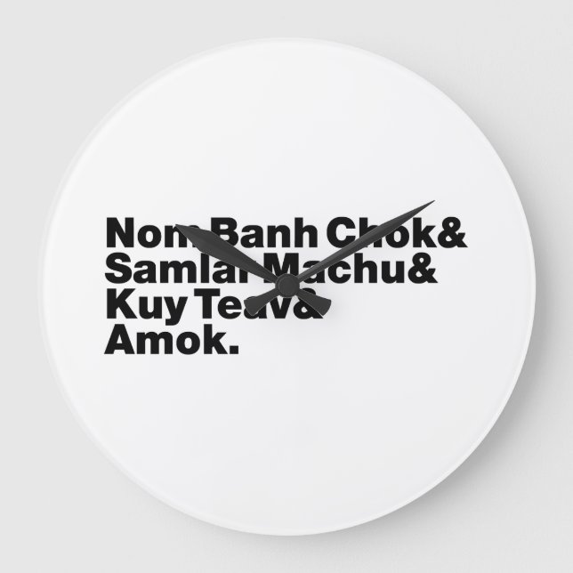 Relógio Grande Camboja / Comida Khmer Street (Frente)