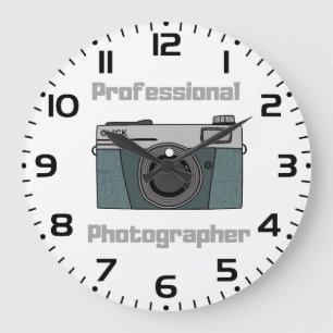 Relógio Grande Câmera de Fotógrafo Profissional Vintage Retro