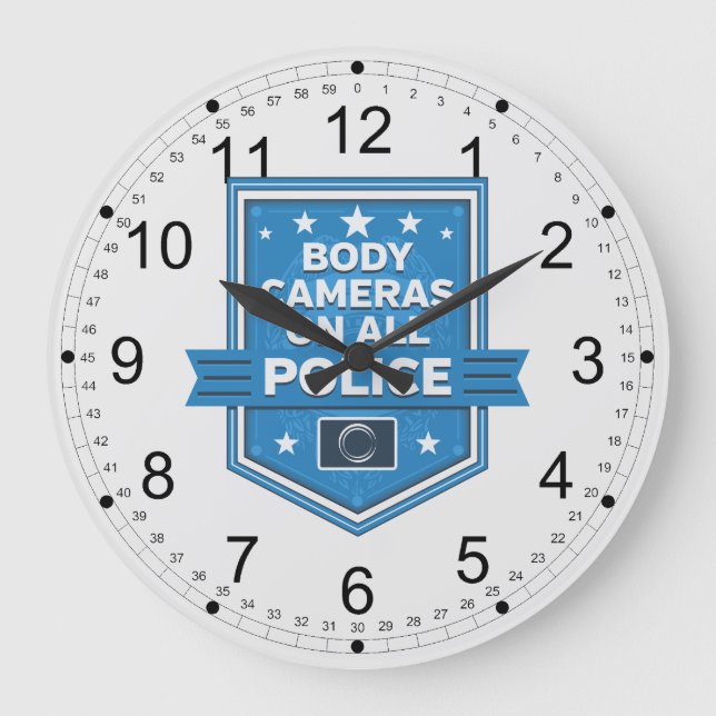 Relógio Grande Câmeras do corpo Vista da polícia (Frente)