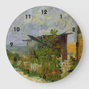 Relógio Grande Caminho de Montmartre com Girassóis de Van Gogh.
