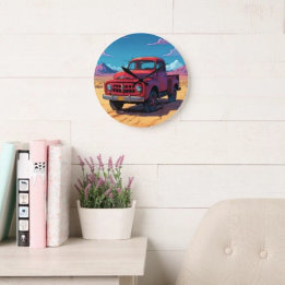 Relógio Grande Caminhonete americana clássica