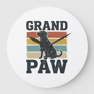 Relógio Grande Camisa Avô Cachorro Vintage Pata Grande Design_1