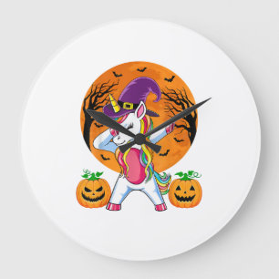 Relógio Grande Camisa Bonita de Halloween para Meninas e Mulheres