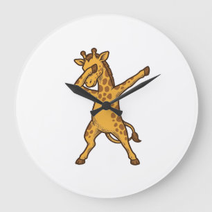 Relógio Grande Camisa com Desenho de Girafa Dabbing com Estampa V