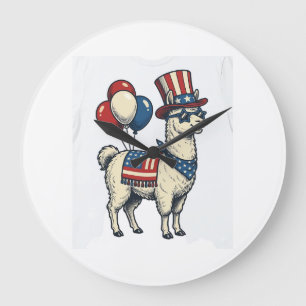 Relógio Grande Camisa de Desenho de Gravura Vintage de Llama Patr
