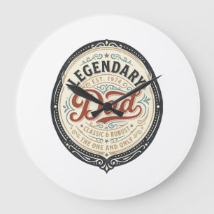 Relógio Grande Camisa de Desenho de Gravura Vintage de Pai Lendár