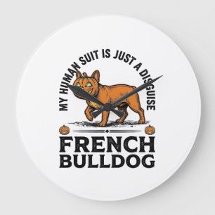 Relógio Grande Camisa de Fantasia de Abóbora para Bulldog Francês