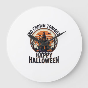 Relógio Grande Camisa de Halloween Assombrada Com Arte da Mansão