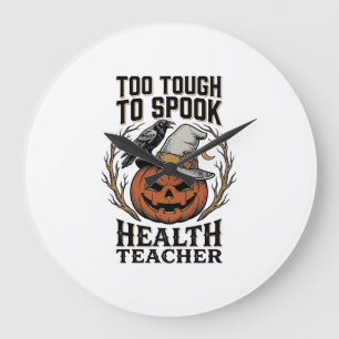 Relógio Grande Camisa de Halloween para Professor de Saúde Pu Gra