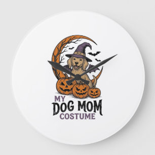 Relógio Grande Camisa de Mãe de Cachorro no Halloween Fantasia de