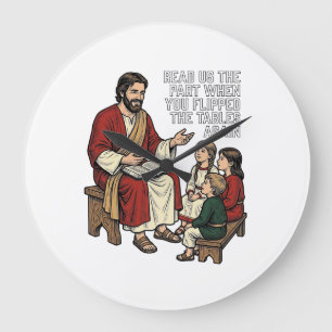 Relógio Grande Camisa engraçada de professor religioso vintage co