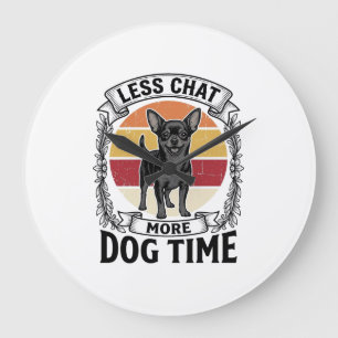 Relógio Grande Camisa engraçada para amantes de cães, gravação vi