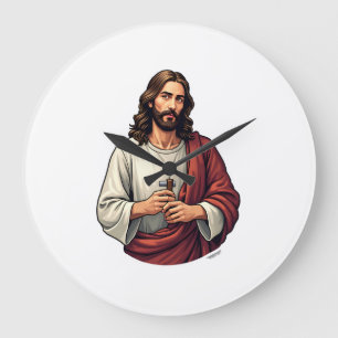 Relógio Grande Camisa Jesus Carpinteiro Marcas Gravura Vintage 2