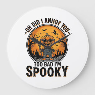 Relógio Grande Camisa Sarcástica de Halloween Roupas Engraçadas d