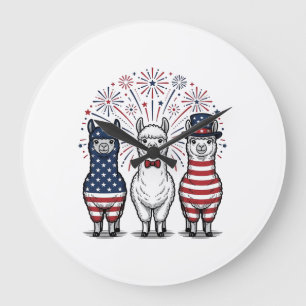 Relógio Grande Camisa Vetorial Vintage Fogos de Artifício de Llam