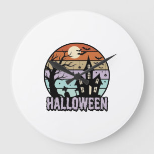 Relógio Grande Camisa Vintage de Casa Assombrada de Halloween Des