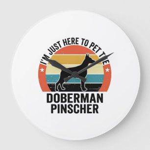 Relógio Grande Camisa Vintage para Amantes de Doberman Pinscher
