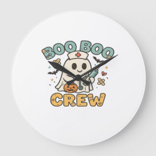 Relógio Grande Camiseta Boo Boo Crew � Enfermeira de Halloween Fa