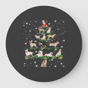 Relógio Grande Camiseta Clássica de Natal Árvore de Natal Engraça