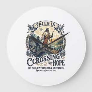 Relógio Grande Camiseta Coragem Imigração Jesus Recomeçando Chri
