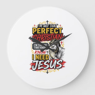 Relógio Grande Camiseta Cristã Vintage Eu Preciso de Jesus Design
