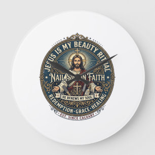 Relógio Grande Camiseta de Artista de Unhas Jesus Nail Tech Inspi