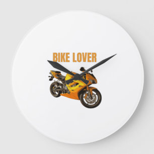 Relógio Grande Camiseta de Motocicleta para Amante de Bicicleta