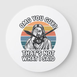 Relógio Grande Camiseta Engravada Vintage Citação Retro Facepalm