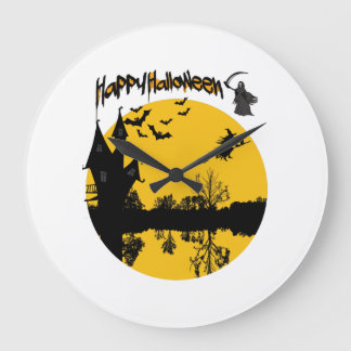 Relógio Grande camiseta feliz halloween