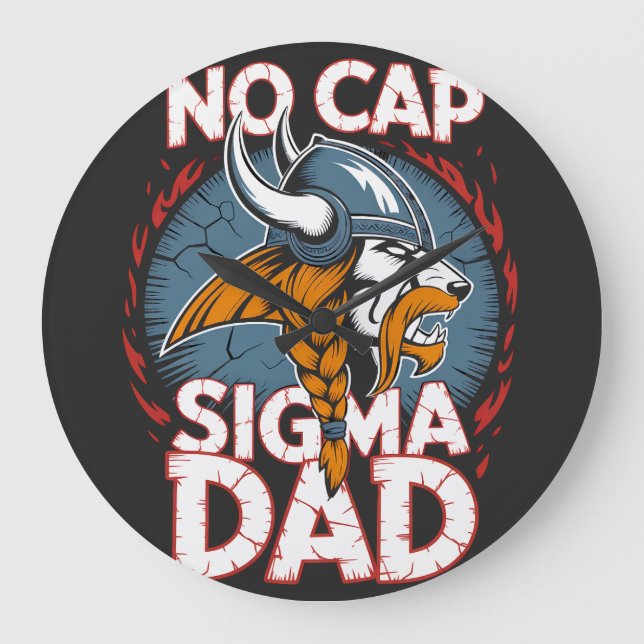 Relógio Grande Camiseta Gráfica do Papai Sigma Viking Sem Cap par (Frente)